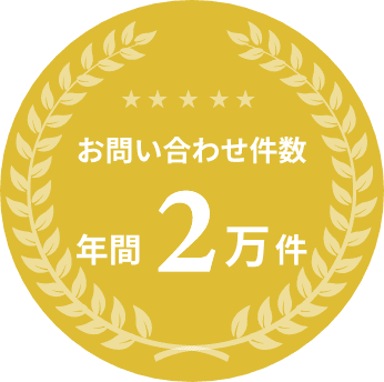 お問い合わせ件数 年間2万件