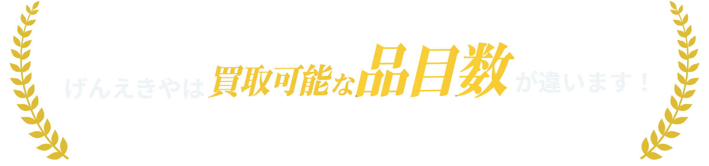 げんえきやは買取可能な品目数が違います！